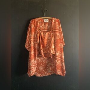 Women's Bohemian Rust Kimono